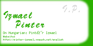 izmael pinter business card